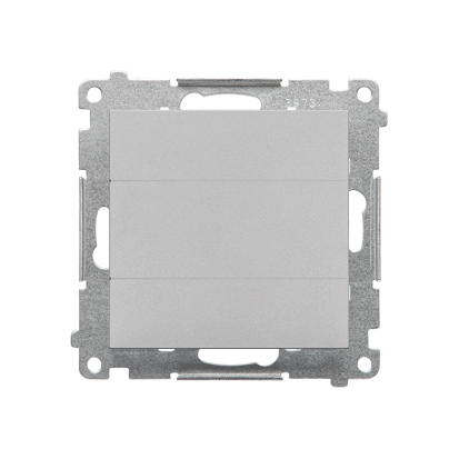Zaślepka ramki (moduł). Mocowanie za pomocą łapek lub wkrętów; Aluminium mat Simon 55 - KONTAKT SIMON - TPS.01/143