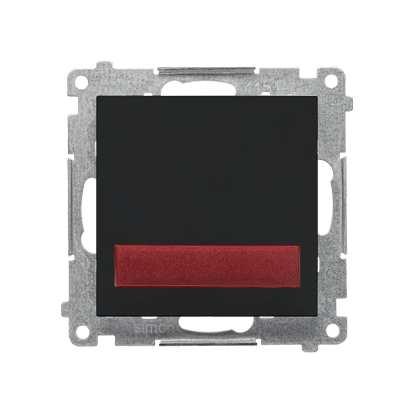 Sygnalizator świetlny LED – światło czerwone (moduł) 230 V~; Czarny mat Simon 55 - KONTAKT SIMON - TESS2.01/149