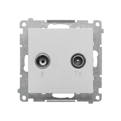 Gniazdo antenowe R-TV końcowe separowane (moduł). 1x Wejście: 5÷862 MHz; Aluminium mat Simon 55 - KONTAKT SIMON - TAK.01/143