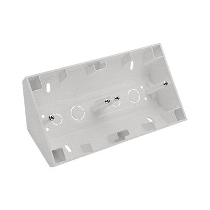 Puszka natynkowa narożna 2-krotna do ramek LINE/DUO; Aluminium mat Simon 55 - KONTAKT SIMON - TPNR2/143