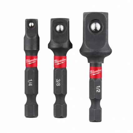 ZESTAW ADAPTERÓW DO NASADEK UDAROWYCH MILWAUKEE 3 szt. - MILWAUKEE - 4932479228