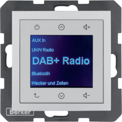 B.x Radio Touch DAB+, Bluetooth alu mat - HAGER - 30841404