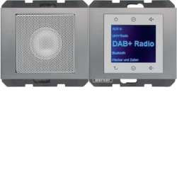 K.5 Radio Touch DAB+, Bluetooth z głośnikiem stal szlachetna - HAGER - 30807004