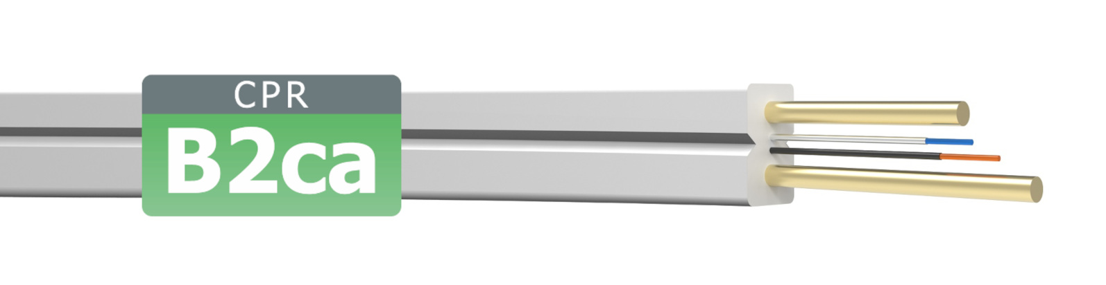 Kabel światłowodowy tcFTTH-2J SM 9/125 G.657A1, FRP, B2ca LSZH, biały (2km) - KP ELPIO - 26295