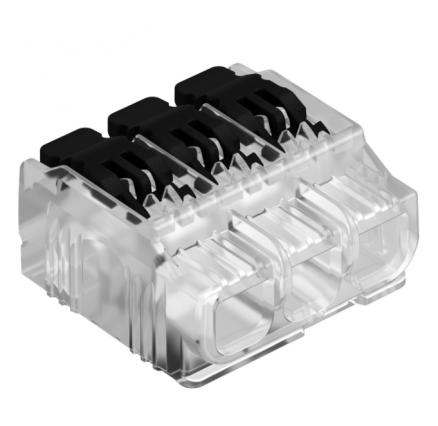 Szybkozłączka otwierana 3 x 0,2 - 4 mm2, 3 przewody sztywne/elastyczne 61 HSK43 (75szt) - OBO - 2054423