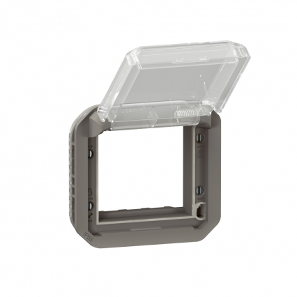 ADAPTER ARTEOR/MOSAIC Z PRZEZRO. KLAPKĄ MECH. 70,5X70,5MM ANTRACYT PLEXO - LEGRAND - 069880L