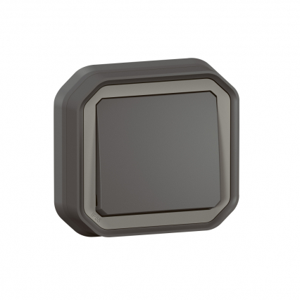 ŁĄCZNIK SCHODOWY KOMPLET PODTYNKOWY 10AX - 250 V~ ANTRACYT PLEXO - LEGRAND - 069881L