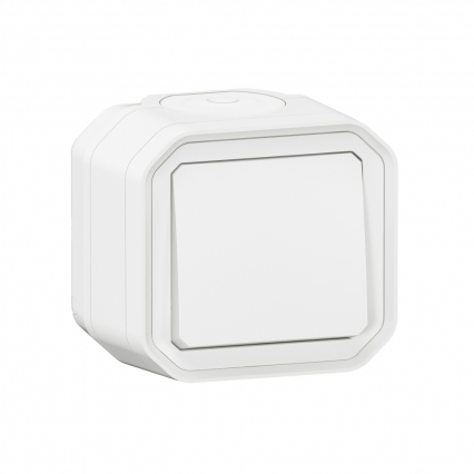 ŁĄCZNIK SCHODOWY KOMPLET NATYNKOWY 10AX - 250 V~ BIAŁY PLEXO - LEGRAND - 069751L