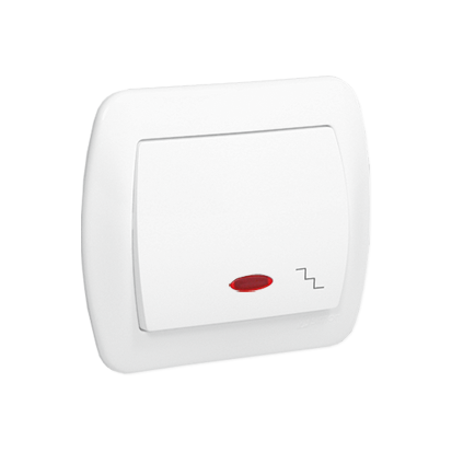 Łącznik schodowy z podświetleniem, 10AX, 250V~, zaciski śrubowe; biały - KONTAKT SIMON - AW6L/11