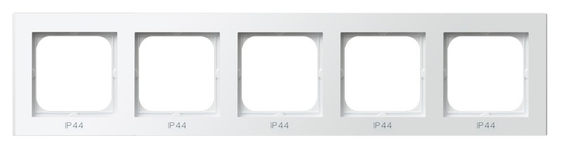 RAMKA PIĘCIOKROTNA DO ŁĄCZNIKÓW IP44 BIAŁY SONATA - OSPEL - RH-5R/00