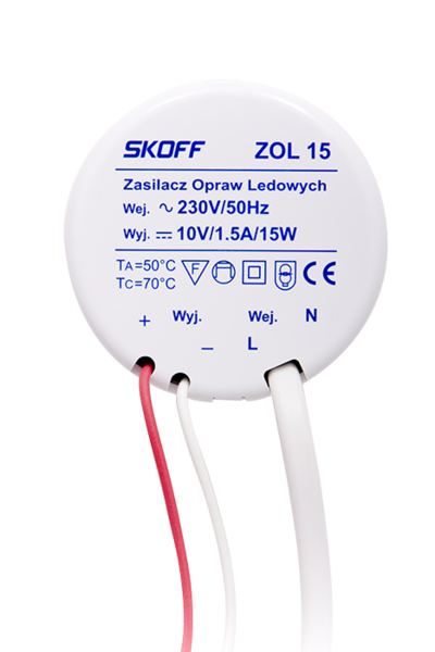 ZASILACZ LED IP68 15W 230V/10V DC ZOL15-10 - SKOFF - ZL-015-C-1-1-ML-PL-01