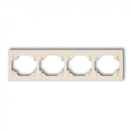 ramka pozioma poczwórna, beżowa - KARLIK - 1LRH-4