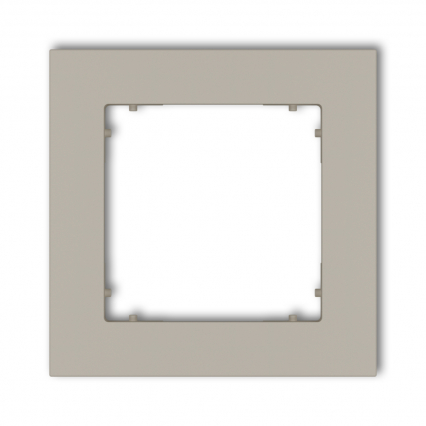 Ramka uniwersalna pojedyncza kwadratowa z tworzywa podtynkowy IP 20 MINI taupe - KARLIK - 60MR-1