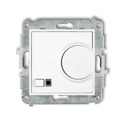 Mechanizm elektronicznego regulatora temperatury z czujnikiem podpodłogowym podtynkowy IP 20, 230V~ 50Hz; 3200W MINI biały - KARLIK - MRT-1