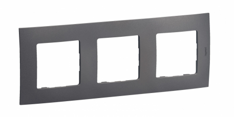 NOWE NILOE - RAMKA POTRÓJNA STALOWA (MEDIUM GREY) - LEGRAND - NP113MG