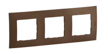 NOWE NILOE - RAMKA POTRÓJNA BRĄZOWA (DARK BRONZE) - LEGRAND - NP113DB