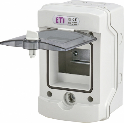 ROZDZIELNIA TWORZYWO NATYNKOWA IP65 1X4 MOD DRZWI TRANSPARENTNE ECH-4G - ETI - 001101060