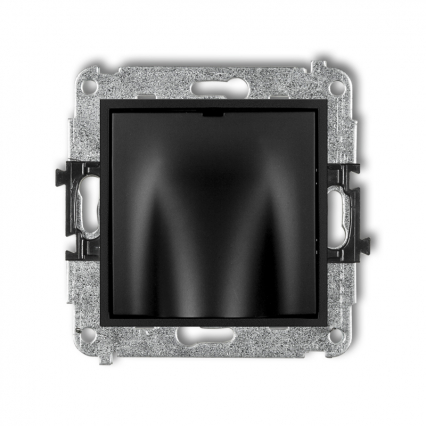 Mechanizm wypustu kablowego podtynkowy IP 20 MINI czarny mat - KARLIK - 12MWPK