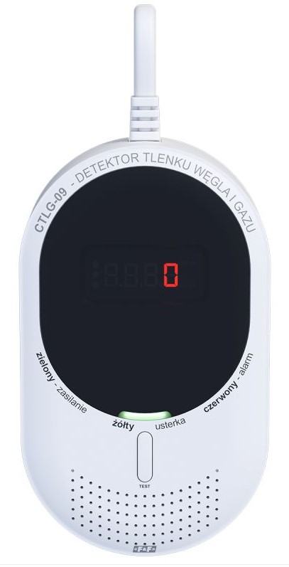 Detektor tlenku węgla i gazu - F&F - CTLG-09