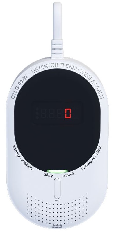 Detektor tlenku węgla i gazu z wifi - F&F - CTLG-09-W