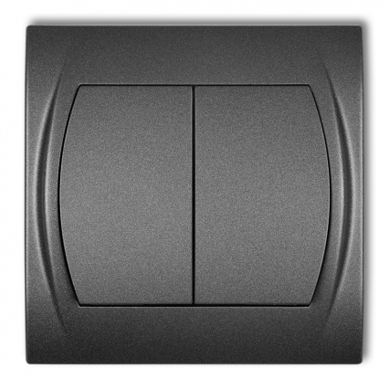 Łącznik świecznikowy podtynkowy IP 20, 10AX 250V~ LOGO grafitowy - KARLIK - 11LWP-2