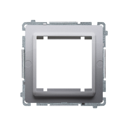 Adapter (przejściówka) na osprzęt standardu 45 × 45 mm. Montaż do puszki na łapki i wkręty; stal inox - KONTAKT SIMON - BMA45M/21
