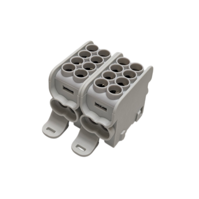 Blok dystrybucyjny - rozdzielczy HLAK 25 2P szary 2xAl/Cu 25mm2+16mm2 1000VAC/1500VDC - MOREK - MAG2252A00