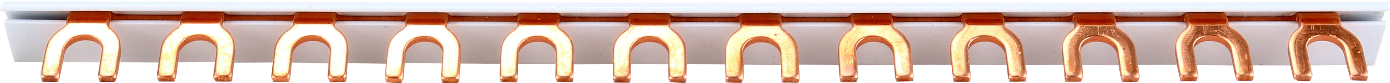 Szyna prądowa łączeniowa 1P 63A 10mm2 (12 mod.) typ widełkowy - KKLN - VCS-BB-F-1P-63-12M