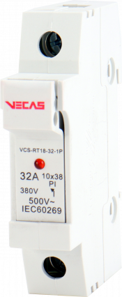 Podstawa bezpiecznikowa RT18-32 1P 32A 10x38 - KKLN - VCS-RT18-32-1P