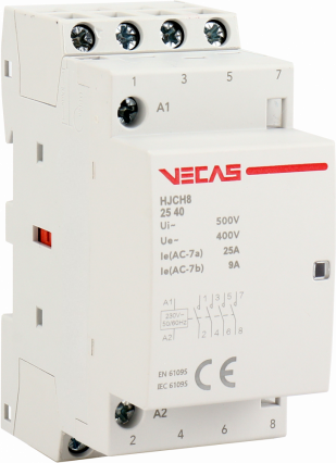 Stycznik modułowy 25A 4NO 230V AC - KKLN - VCS-HJCH8-25-40-230