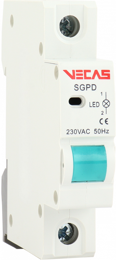 Lampka sygnalizacyjna 1 LED zielona 230V AC 1P - KKLN - VCS-SGPD-1L-G-1P