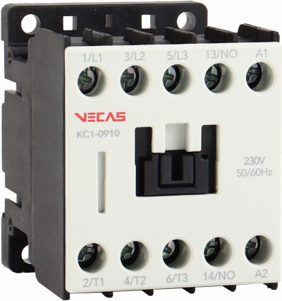 Stycznik mocy 9A AC-3 3P 1NO 230V AC - KKLN - VCS-KC1-9-10-230