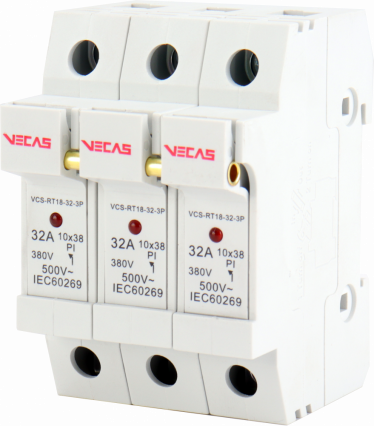 Podstawa bezpiecznikowa RT18-32 3P 32A 10x38 - KKLN - VCS-RT18-32-3P