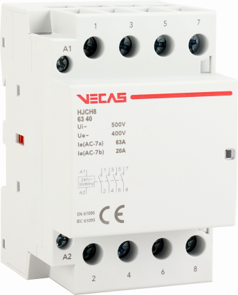 Stycznik modułowy 63A 4NO 230V AC - KKLN - VCS-HJCH8-63-40-230