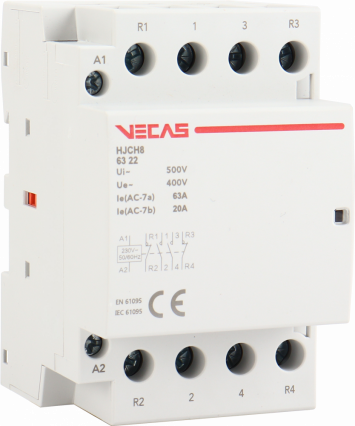 Stycznik modułowy 63A 2NO+2NC 230V AC - KKLN - VCS-HJCH8-63-22-230
