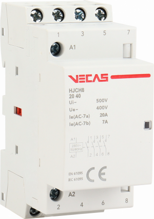 Stycznik modułowy 20A 4NO 230V AC - KKLN - VCS-HJCH8-20-40-230