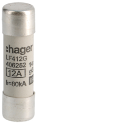 WKŁADKA BEZPIECZNIKOWA 14X51MM 12A GG ZWŁOCZNA - HAGER - LF412G