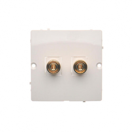 GNIAZDO GŁOSNIKOWE IP20 BIAŁY BASIC - KONTAKT SIMON - BMGL2.02/11