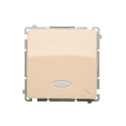 Łącznik schodowy z podświetleniem LED (moduł) 10AX, 250V~, szybkozłącza; beż - KONTAKT SIMON - BMW6L.01/12