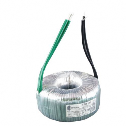 TRANSFORMATOR TOROIDALNY DO ŻARÓWEK HALOGENOWYCH Z BEZPIECZNIKIEM TTH 300VA 230/11,5V - BREVE - 17112-9507