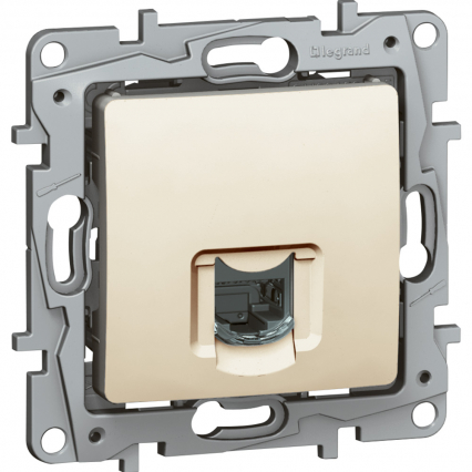 GNIAZDO KOMPUTEROWE POJEDYNCZE RJ45 KAT. 6 UTP KREMOWY NILOE - LEGRAND - 664873
