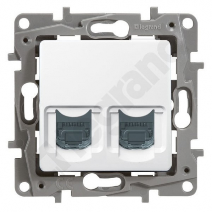 GNIAZDO 2XRJ45 KAT. 6 STP BIAŁE NILOE - LEGRAND - 664776