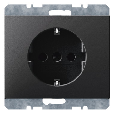 GNIAZDO SCHUKO ANTRACYT MAT LAKIEROWANY K.1 - HAGER - 47157006
