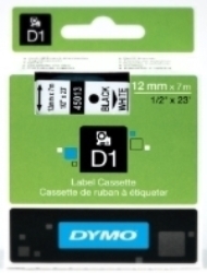 TAŚMA D1 CZARNY NA BIAŁYM 12MM x 7MB - DYMO - S0720530