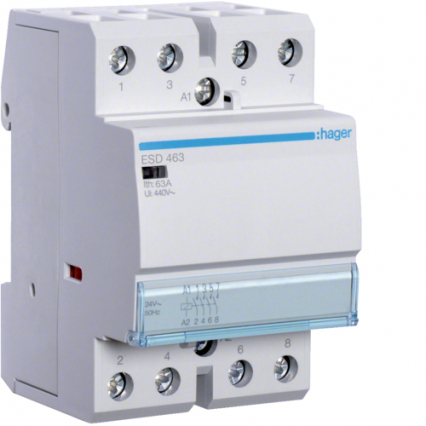 Stycznik 24VAC 4NO 63A - HAGER - ESD463