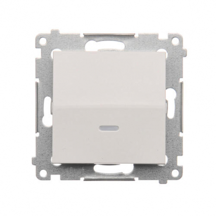 Łącznik jednobiegunowy z sygnalizacją załączenia LED (moduł) 10AX, 250V~, szybkozłącza; biały - KONTAKT SIMON - DW1ZL.01/11