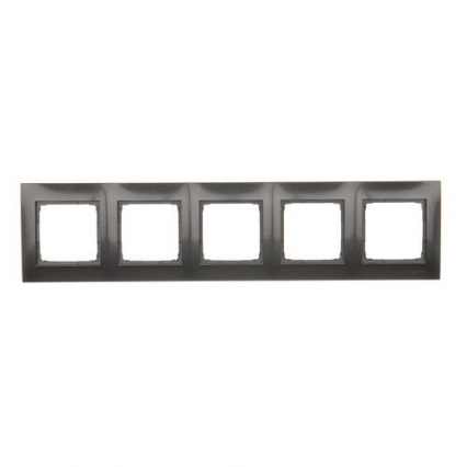 Ramka 5-krotna PREMIUM do puszek karton-gips IP20 / IP44; antracyt - KONTAKT SIMON - DRK5/48