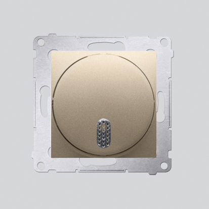 Dzwonek elektroniczny (moduł) 8–12 V~; złoty mat - KONTAKT SIMON - DDT1.01/44