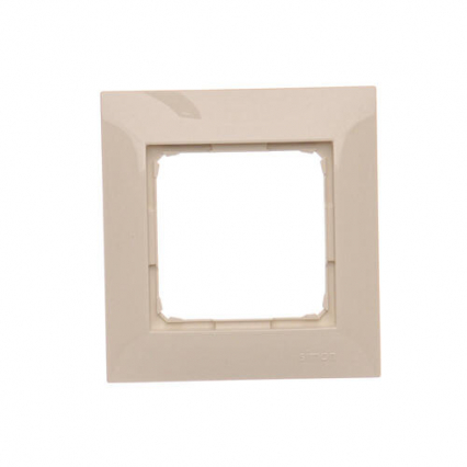 Ramka 1-krotna PREMIUM do puszek karton-gips IP20 / IP44; kremowy - KONTAKT SIMON - DRK1/41