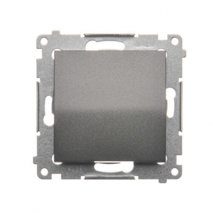 ŁĄCZNIK ZWIERNY POJEDYNCZY BEZ PIKTOGRAMU ZACISKI AUTOMATYCZNE 10AX 250V ANTRACYT SIMON 54 - KONTAKT SIMON - DP1.01/48